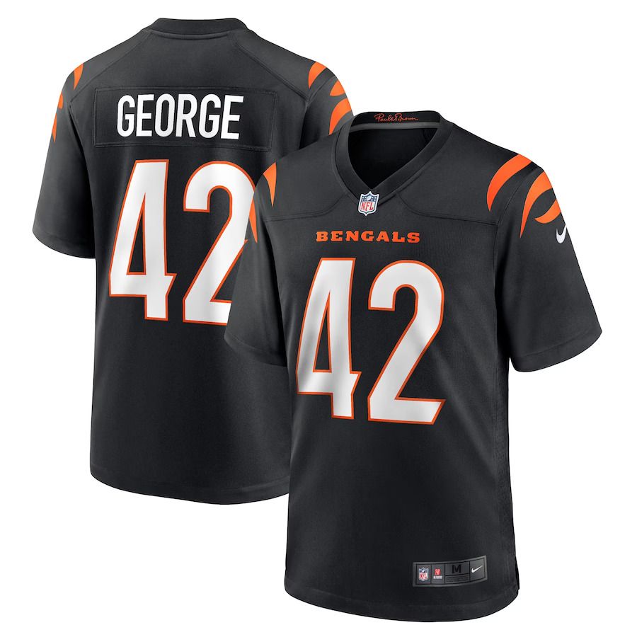 Men Cincinnati Bengals #42 Allan George Nike Black Game Player NFL Jersey->cincinnati bengals->NFL Jersey